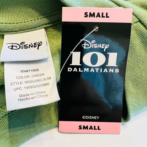 Disney 101 Dalmatians London England Sweatshirt Women’s S Green Pullover (A0130) - Picture 7 of 7